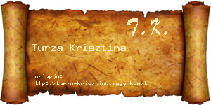 Turza Krisztina névjegykártya